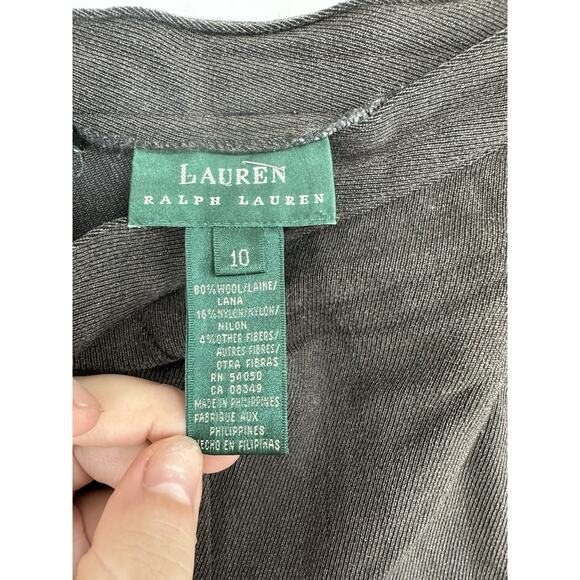 Lauren Ralph Lauren Womens Dress Pants Size 10 Brown Wool Blend VTG - Picture 5 of 12